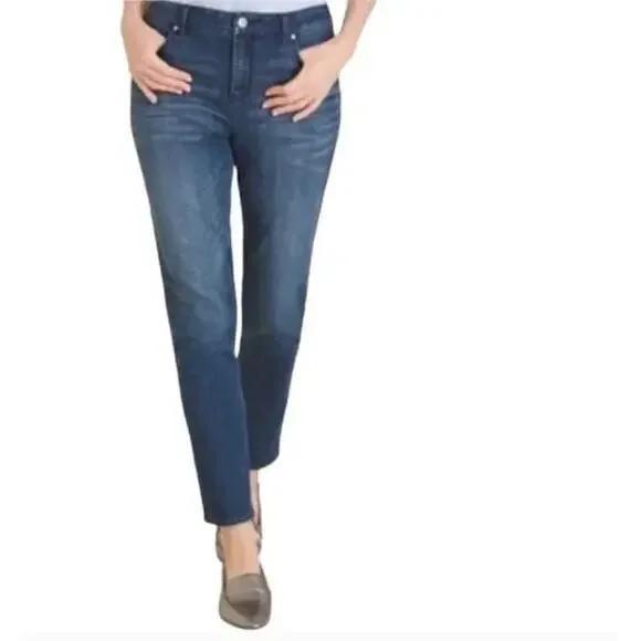 Chico's 2 So Slimming Girlfriend Slim Leg Ankle Jeans Size 12 - Picture 1 of 9